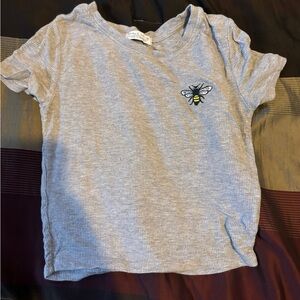 Haley and Jen, Gray Bee Shirt, XS